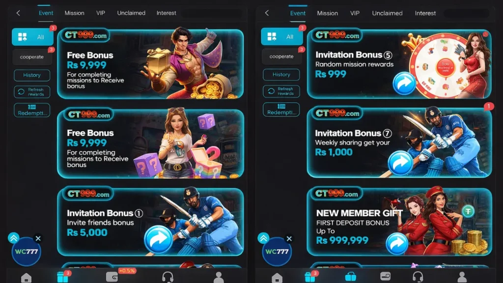 Bonuses & Referral System of TC999